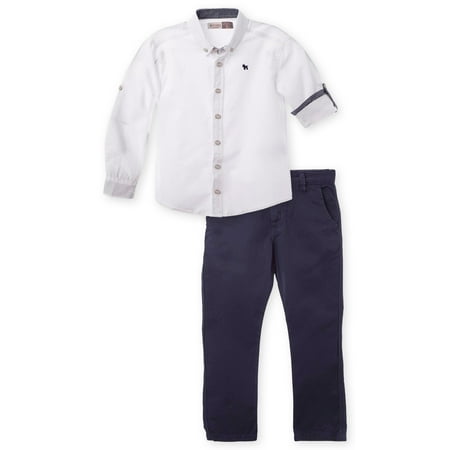 Pantalones de Ni/ño OFFCORSS Big Boys Slim Fitted Skinny Dress Pants